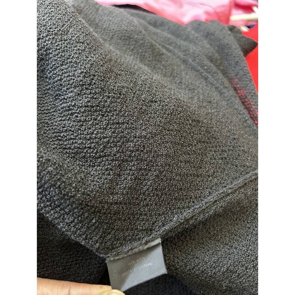 Eileen Fisher Black Knit Wool Tunic Sweater Surplice VNeck Oversize Lagenlook 3X - Picture 6 of 6